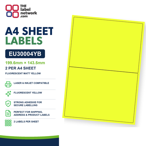 EU30004YB A4 Labels 199.6 x 143.5mm
