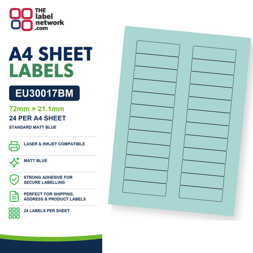 EU30017BM A4 Labels 72 x 21.1mm