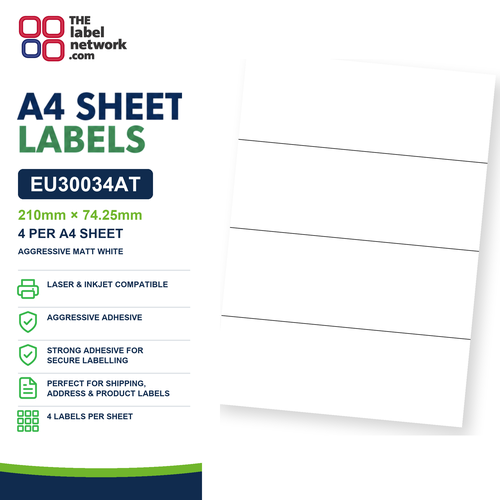 EU30034AT A4 Labels 210 x 74mm