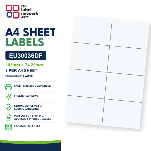 EU30036DF A4 Labels 105 x 74mm
