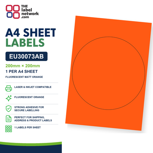 EU30073AB A4 Labels 200mm Circle