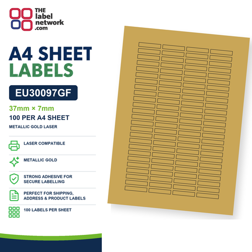 EU30097GF A4 Labels 37 x 7mm