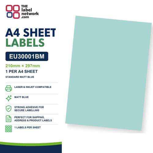 EU30001BM A4 Labels 210 x 297mm