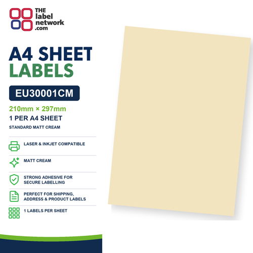 EU30001CM A4 Labels 210 x 297mm