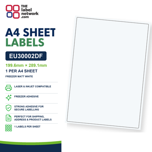 EU30002DF A4 Labels 199.6 x 289.1mm