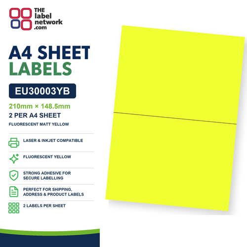 EU30003YB A4 Labels 210 x 148.5mm