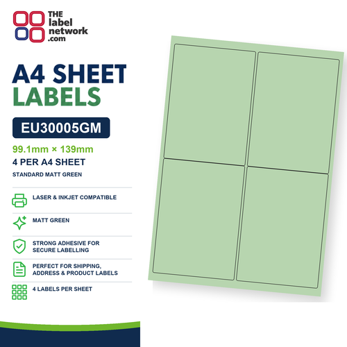 EU30005GM A4 Labels 99.1 x 139mm