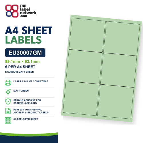 EU30007GM A4 Labels 99.1 x 93.1mm