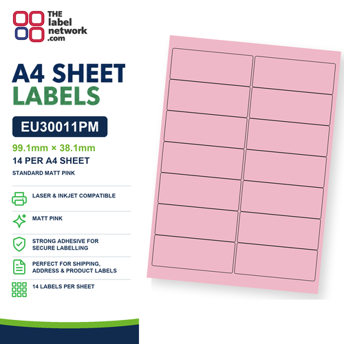 EU30011PM A4 Labels 99.1 x 38.1mm