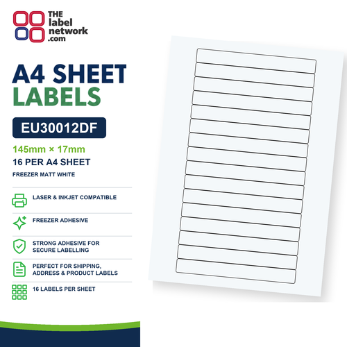EU30012DF A4 Labels 145 x 17mm