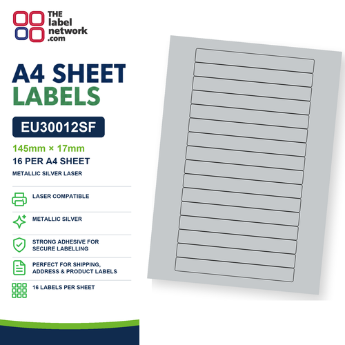 EU30012SF A4 Labels 145 x 17mm