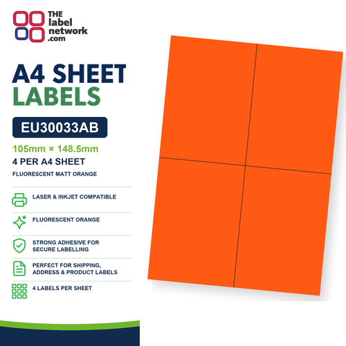 EU30033AB A4 Labels 105 x 148.5mm