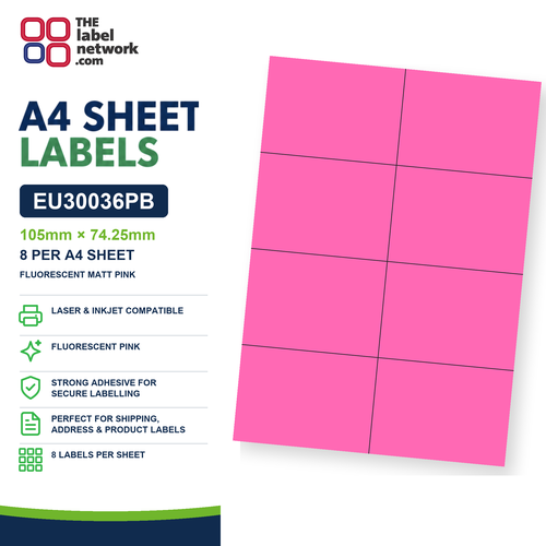 EU30036PB A4 Labels 105 x 74mm