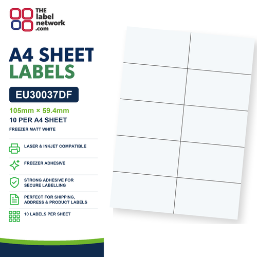 EU30037DF A4 Labels 105 x 59mm