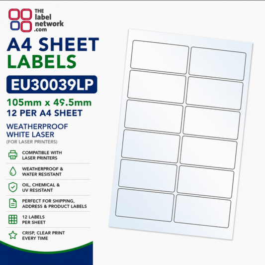 EU30039LP A4 Labels 105 x 49.5mm