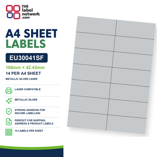 EU30041SF A4 Labels 105 x 42.5mm