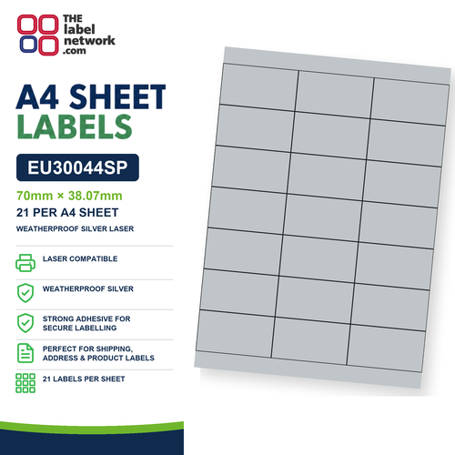 EU30044SP A4 Labels 70 x 38.1mm