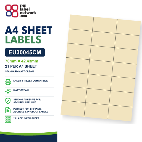 EU30045CM A4 Labels 70 x 42.3mm