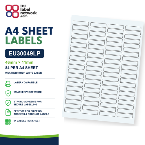 EU30049LP A4 Labels 46 x 11mm