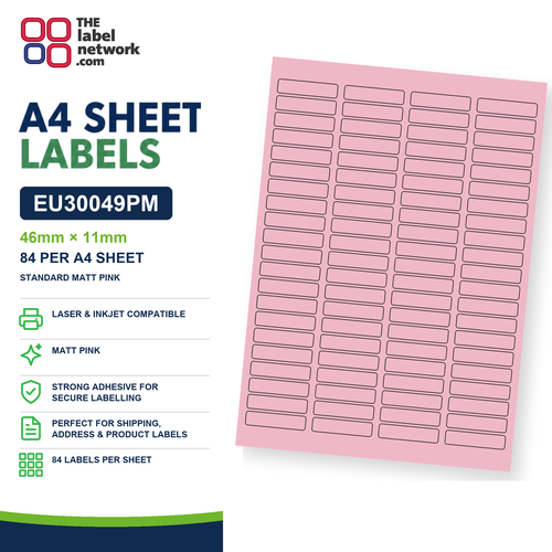 EU30049PM A4 Labels 46 x 11mm