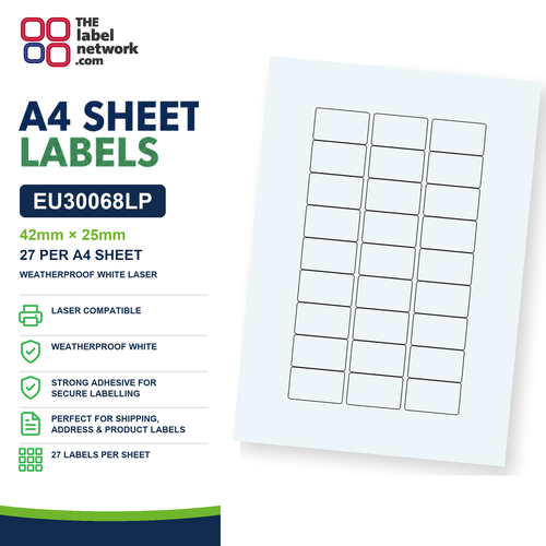 EU30068LP A4 Labels 42 x 25mm