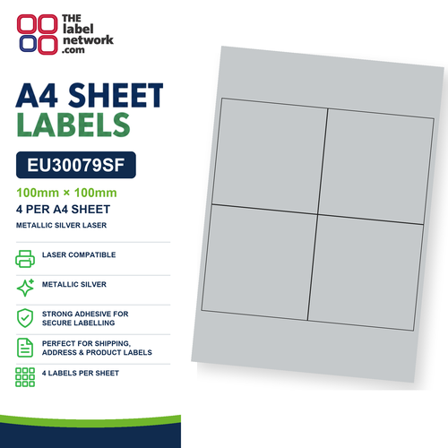 EU30079SF A4 Labels 100 x 100mm