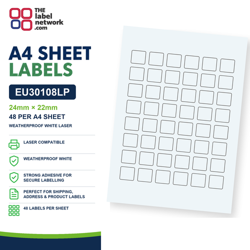 EU30108LP A4 Labels 24 x 22mm