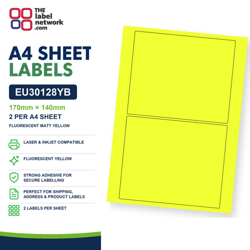 EU30128YB A4 Labels 170 x 140mm