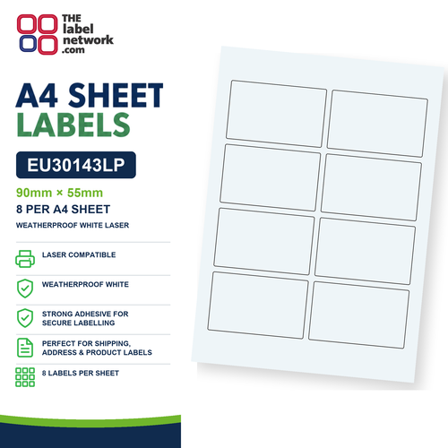 EU30143LP A4 Labels 90 x 55mm