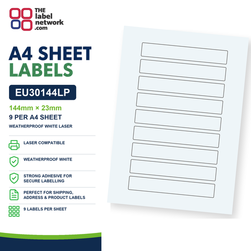 EU30144LP A4 Labels 144 x 23mm